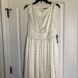 ModCloth Always in my dots fit and flare dress